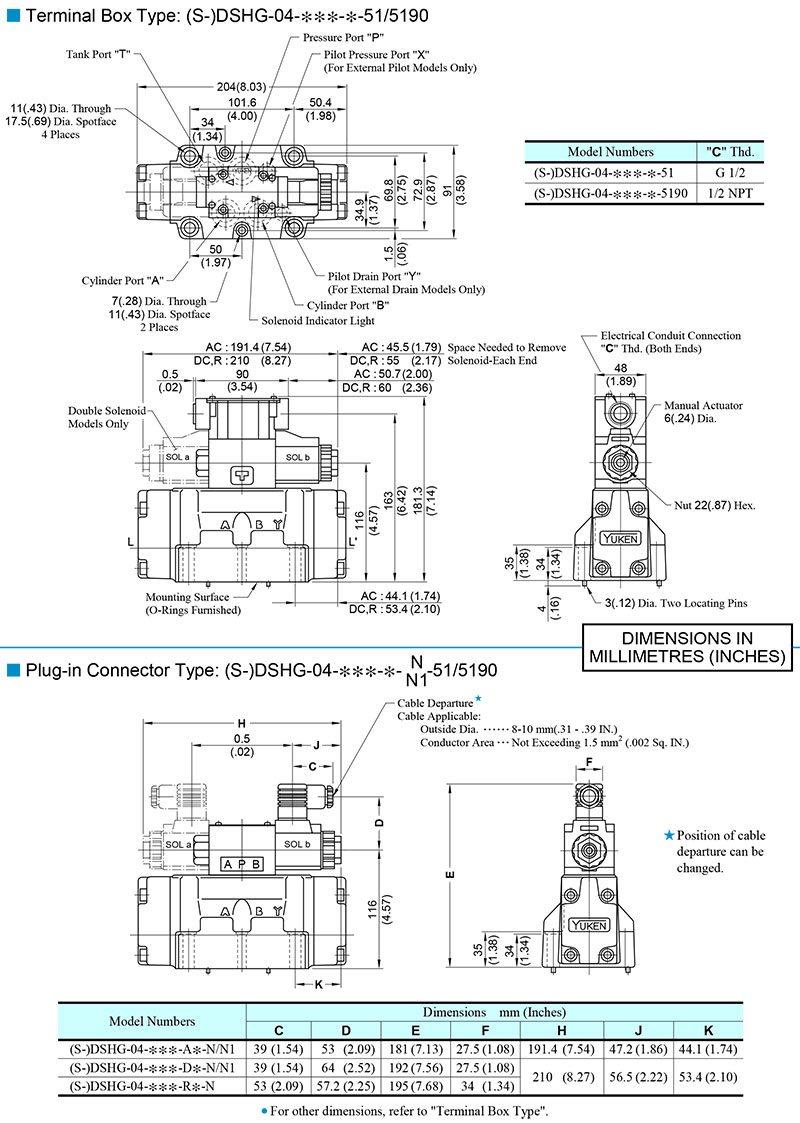 bản vẽ kích thước dshg 04 yuci yuken