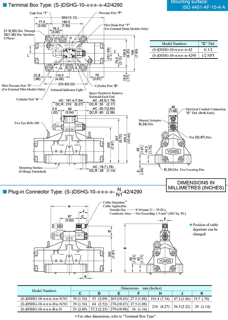 bản vẽ kích thước dshg 10 yuci yuken