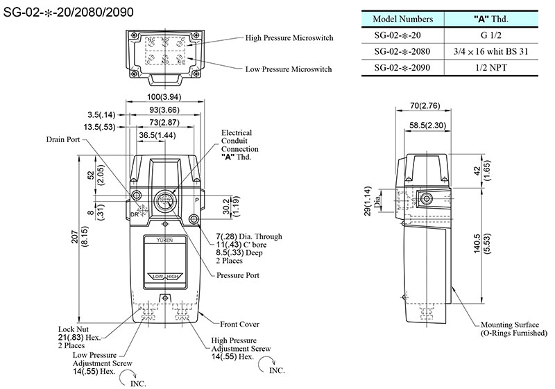 bản vẽ kích thước công tắc yuci yuken sg 02 bản vẽ kích thước công tắc yuci yuken sg 02