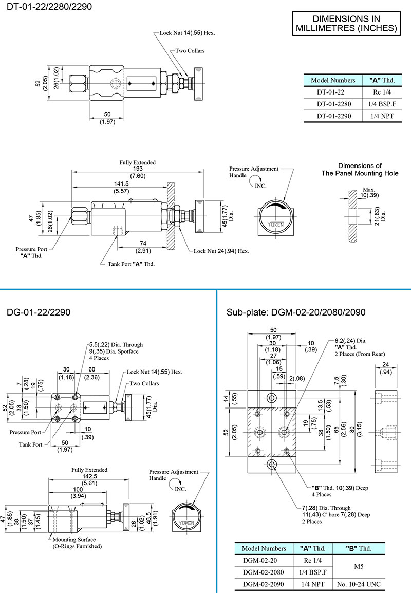 bản vẽ kích thước van yuci yuken dt dg 01
