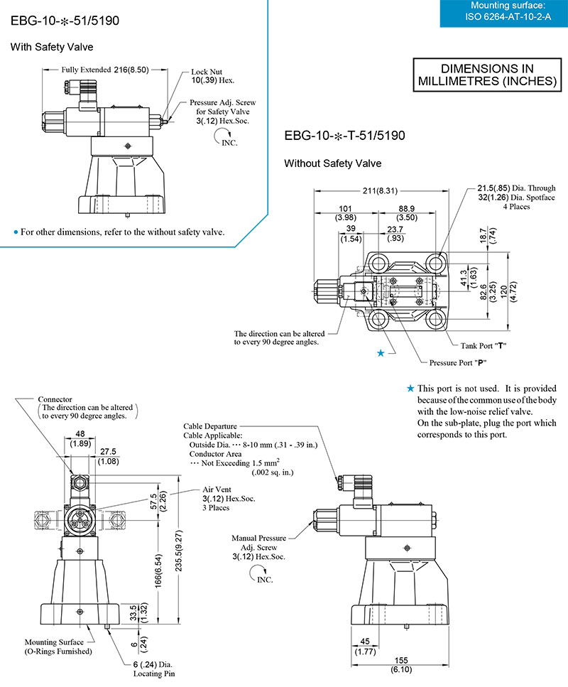 bản vẽ kích thước van yuci yuken ebg-10