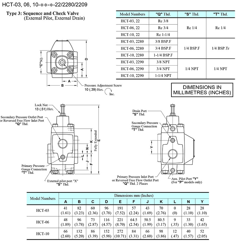 bản vẽ kích thước van yuci yuken hct-03-06-10