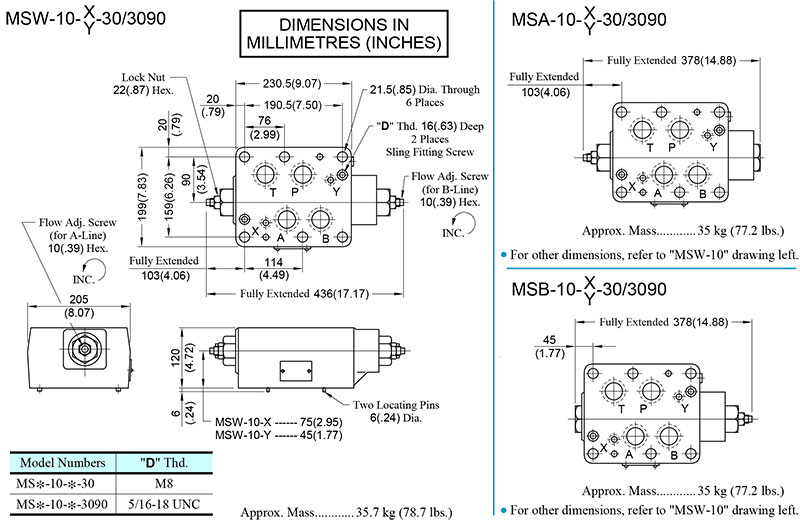 bản vẽ kích thước van yuci yuken ms-10