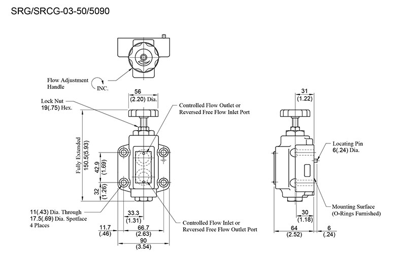 bản vẽ kích thước van yuci yuken srg srcg 03