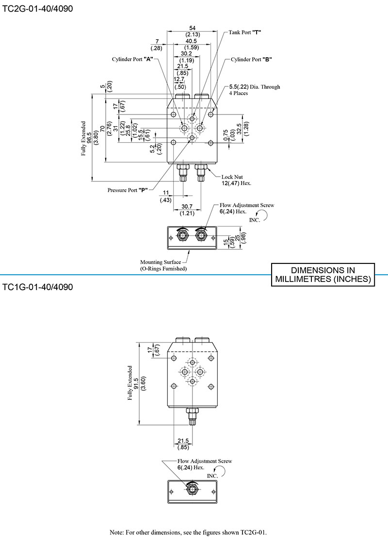 bản vẽ kích thước van yuci yuken tc1g tc2g 01
